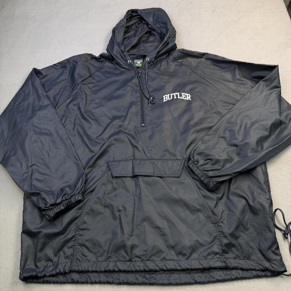 Vtg Butler Bulldogs Jacket Mens XL Blue NCAA Basketball MV Sport Hooded Pullover
